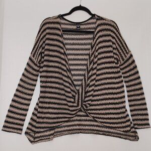 Women's Winsor Light Pink and Black Striped Lightweight Thin Top